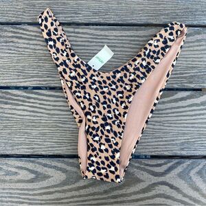 NWT aerie medium cheekier cheetah print animal print high cut swim bikini